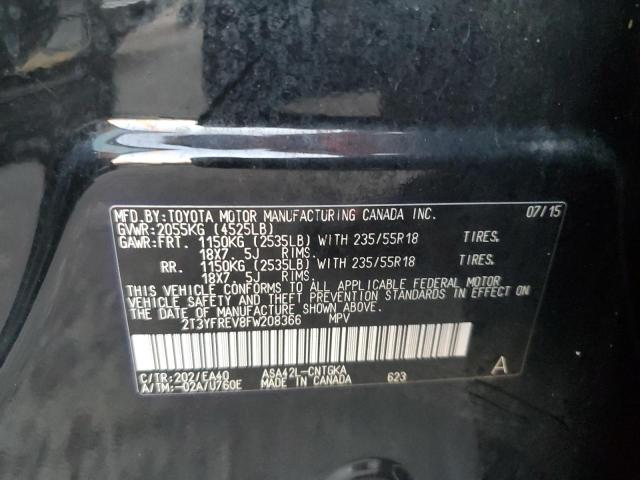 Photo 10 from auction – 2015 TOYOTA RAV4 LIMIT with VIN 2T3YFREV8FW208366