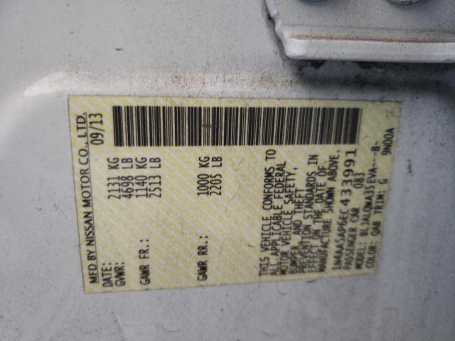 Photo 10 from auction – 2014 NISSAN MAXIMA S with VIN 1N4AA5AP6EC433991