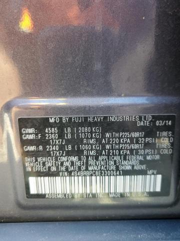 Снимка 10 от търг – 2014 SUBARU OUTBACK 2. с VIN 4S4BRBPC8E3300641