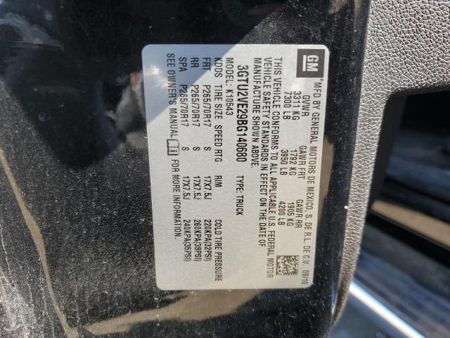 Photo 10 from auction – 2011 GMC SIERRA K15 with VIN 3GTU2VE29BG140680
