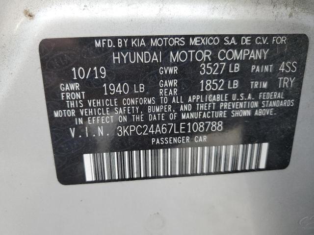 Photo 10 from auction – 2020 HYUNDAI ACCENT SE with VIN 3KPC24A67LE108788