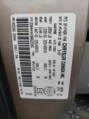 Photo 10 from auction – 2008 DODGE GRAND CARA with VIN 2D8HN44H38R622381