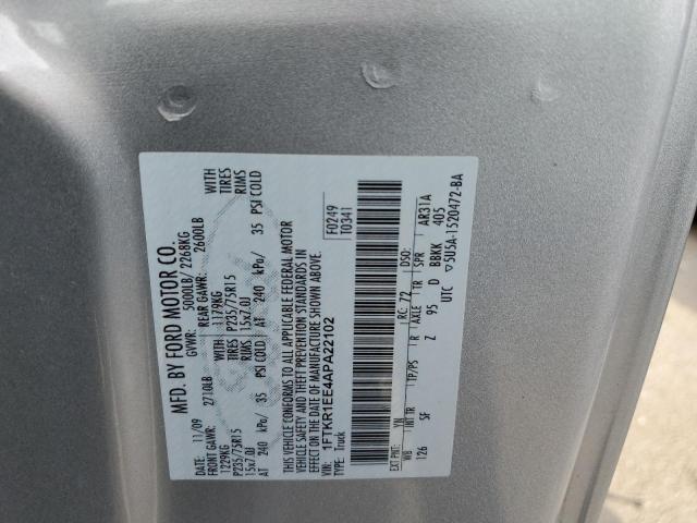 Photo 10 from auction – 2010 FORD RANGER SUP with VIN 1FTKR1EE4APA22102