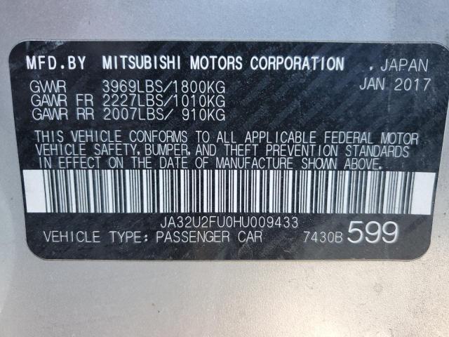 Photo 10 from auction – 2017 MITSUBISHI LANCER ES with VIN JA32U2FU0HU009433