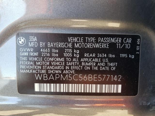 Photo 10 from auction – 2011 BMW 335 I with VIN WBAPM5C56BE577142