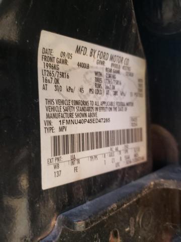 Photo 10 from auction – 2005 FORD EXCURSION with VIN 1FMNU40P45ED47285