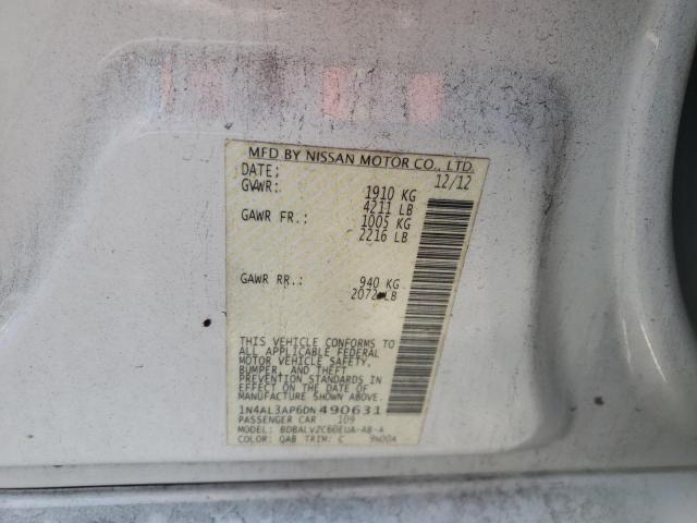 Photo 10 from auction – 2013 NISSAN ALTIMA 2.5 with VIN 1N4AL3AP6DN490631