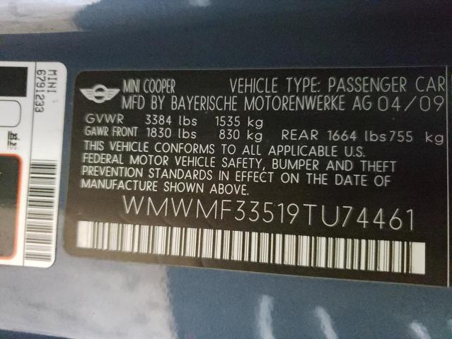 Photo 10 from auction – 2009 MINI COOPER with VIN WMWMF33519TU74461
