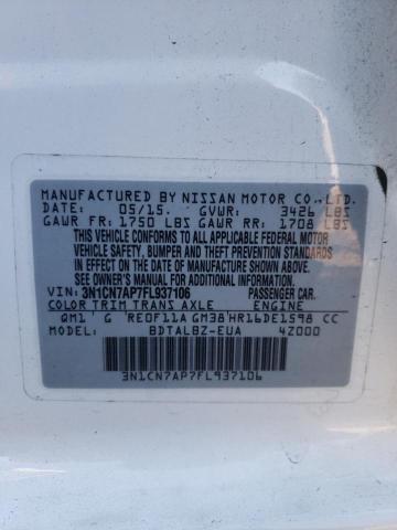 Photo 10 from auction – 2015 NISSAN VERSA S with VIN 3N1CN7AP7FL937106