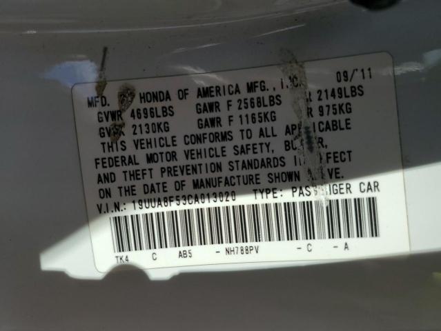 Photo 10 from auction – 2012 ACURA TL with VIN 19UUA8F53CA013020