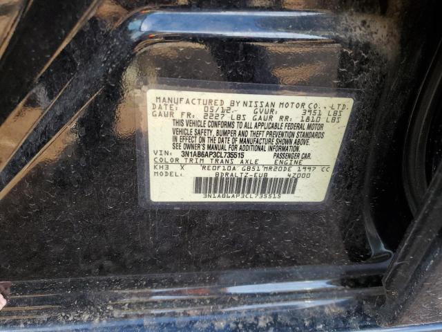 Photo 10 from auction – 2012 NISSAN SENTRA 2.0 with VIN 3N1AB6AP3CL735515