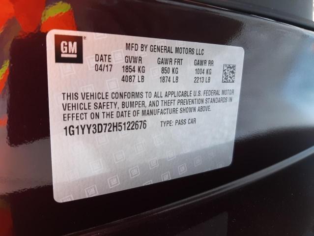 Photo 10 from auction – 2017 CHEVROLET CORVETTE G with VIN 1G1YY3D72H5122676