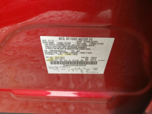 Photo 10 from auction – 2010 LINCOLN MKT with VIN 2LMHJ5FR5ABJ20542