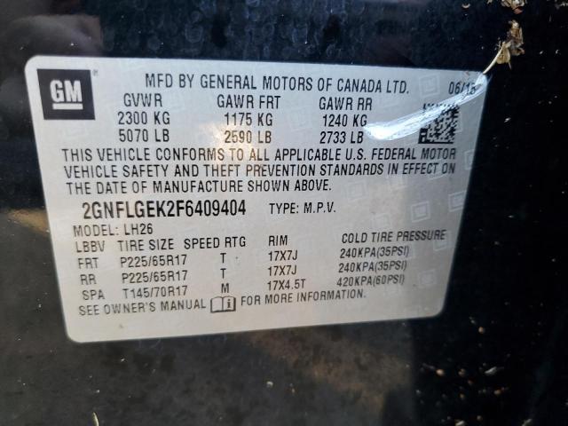 Photo 10 from auction – 2015 CHEVROLET EQUINOX LT with VIN 2GNFLGEK2F6409404