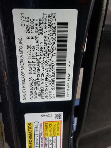 Photo 10 from auction – 2021 ACURA TLX TECHNO with VIN 19UUB6F41MA007632