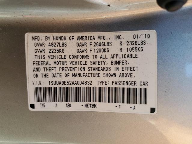Photo 10 from auction – 2010 ACURA TL with VIN 19UUA9E52AA004832