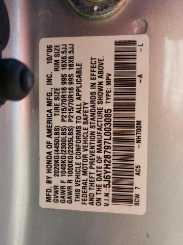 Photo 10 from auction – 2007 HONDA ELEMENT EX with VIN 5J6YH28797L003085