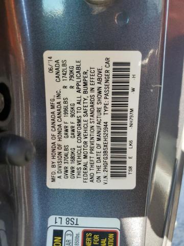 Photo 10 from auction – 2014 HONDA CIVIC LX with VIN 2HGFG3B5XEH525944