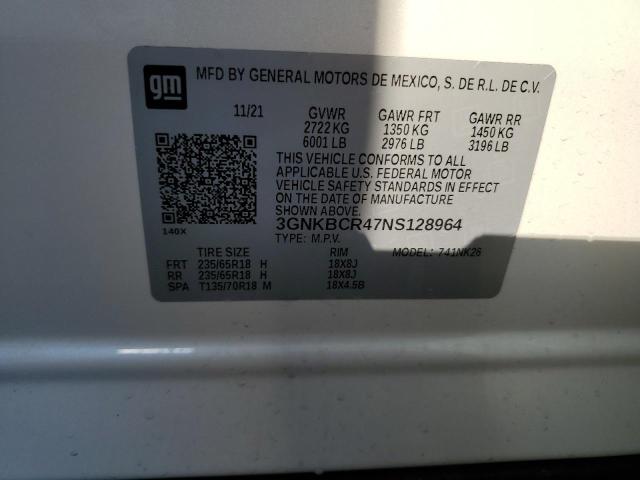 Photo 10 from auction – 2022 CHEVROLET BLAZER 2LT with VIN 3GNKBCR47NS128964