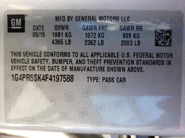 Photo 10 from auction – 2015 BUICK VERANO CON with VIN 1G4PR5SK4F4197588