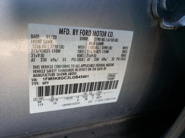 Photo 10 from auction – 2020 FORD EXPLORER S with VIN 1FM5K8GC3LGB45491
