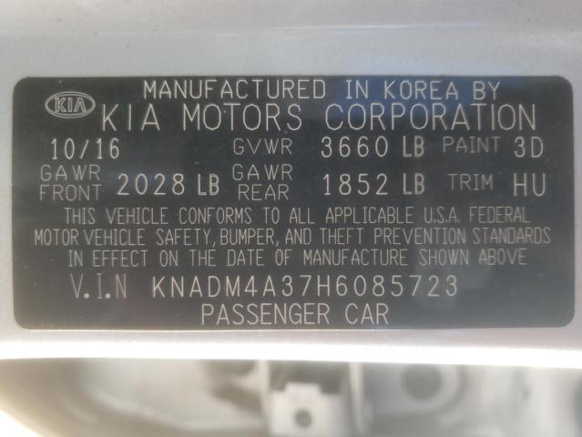 Photo 10 from auction – 2017 KIA RIO LX with VIN KNADM4A37H6085723
