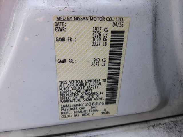 Photo 10 from auction – 2016 NISSAN ALTIMA 2.5 with VIN 1N4AL3AP4GC206476