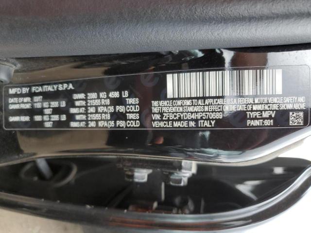 Photo 10 from auction – 2017 FIAT 500X with VIN ZFBCFYDB4HP570689
