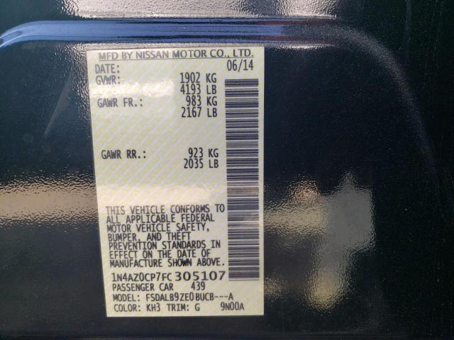 Photo 10 from auction – 2015 NISSAN LEAF S with VIN 1N4AZ0CP7FC305107
