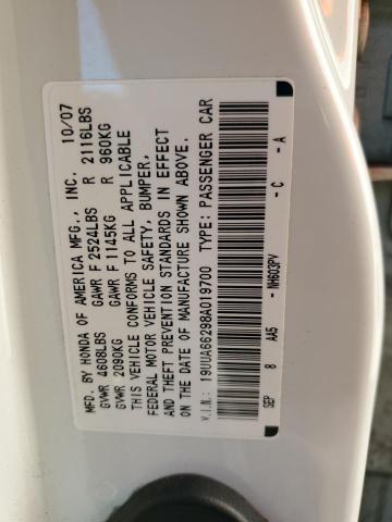 Photo 10 from auction – 2008 ACURA TL with VIN 19UUA66298A019700