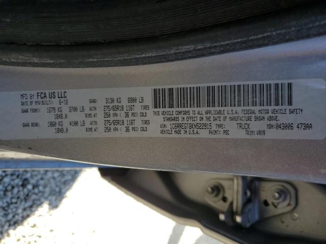 Photo 10 from auction – 2019 RAM 1500 TRADE with VIN 1C6RREGT6KN522915