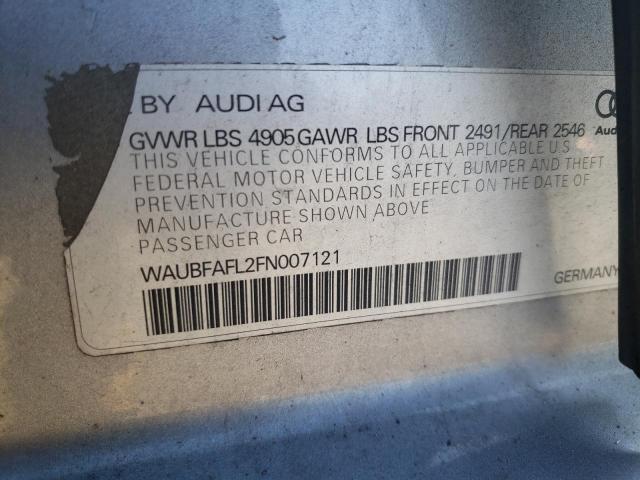 Photo 10 from auction – 2015 AUDI A4 PREMIUM with VIN WAUBFAFL2FN007121