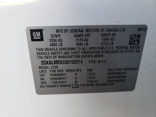 Photo 10 from auction – 2013 GMC TERRAIN SL with VIN 2GKALMEK3D6152014