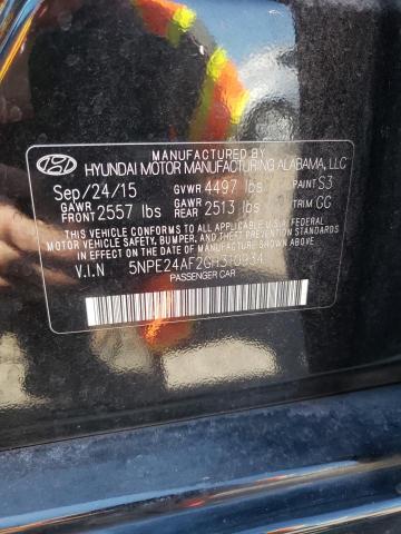 Photo 10 from auction – 2016 HYUNDAI SONATA SE with VIN 5NPE24AF2GH310934