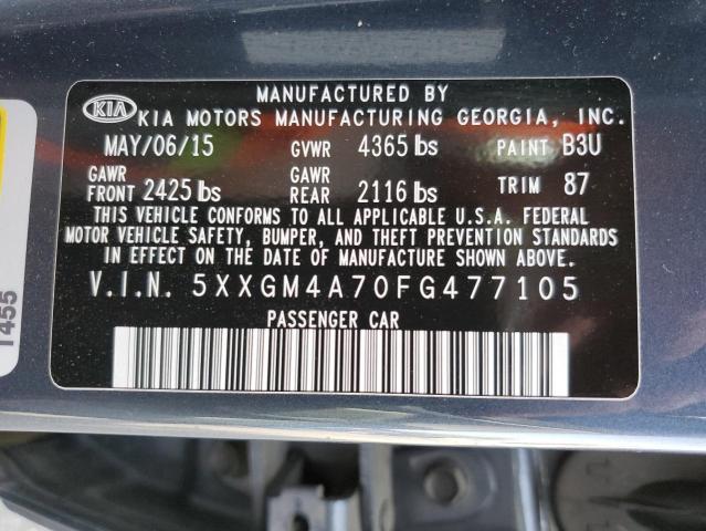 Photo 10 from auction – 2015 KIA OPTIMA LX with VIN 5XXGM4A70FG477105