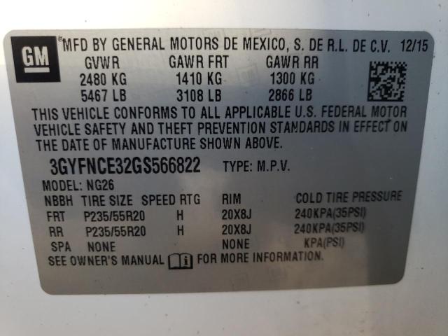 Photo 10 from auction – 2016 CADILLAC SRX PERFOR with VIN 3GYFNCE32GS566822