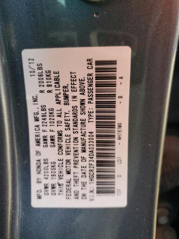Photo 10 from auction – 2013 HONDA ACCORD LX with VIN 1HGCR2F34DA033004