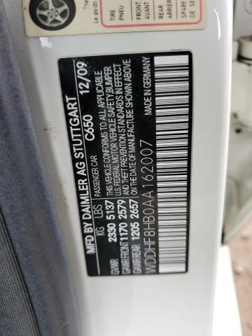 Photo 10 from auction – 2010 MERCEDES-BENZ E 350 4MAT with VIN WDDHF8HB0AA162007