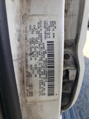 Photo 10 from auction – 2001 TOYOTA 4RUNNER SR with VIN JT3GN86R710203820