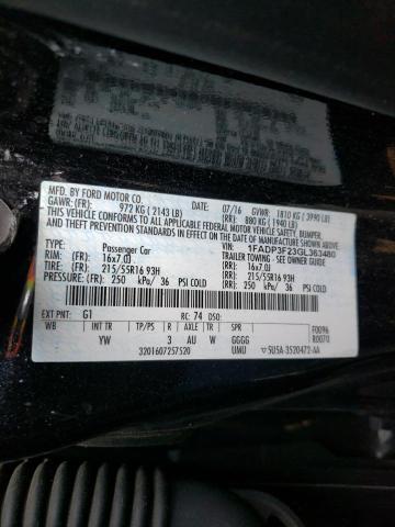 Photo 10 from auction – 2016 FORD FOCUS SE with VIN 1FADP3F23GL363480
