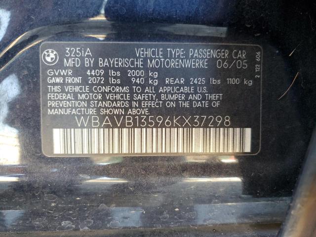 Photo 10 from auction – 2006 BMW 325 I with VIN WBAVB13596KX37298