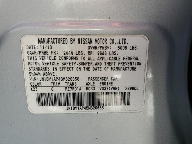 Photo 10 from auction – 2011 INFINITI M37 with VIN JN1BY1AP4BM326658