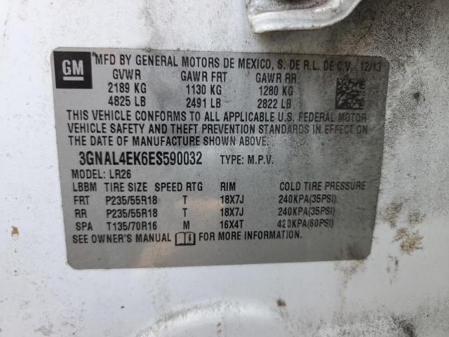 Photo 10 from auction – 2014 CHEVROLET CAPTIVA LT with VIN 3GNAL4EK6ES590032