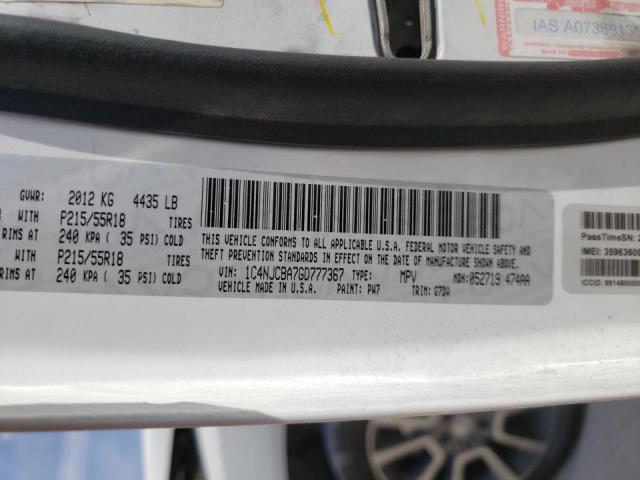 Photo 10 from auction – 2016 JEEP COMPASS SP with VIN 1C4NJCBA7GD777367
