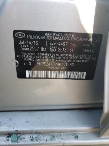Photo 10 from auction – 2017 HYUNDAI SONATA SE with VIN 5NPE24AF2HH471382