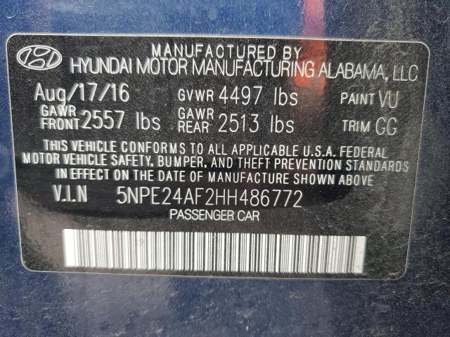 Photo 10 from auction – 2017 HYUNDAI SONATA SE with VIN 5NPE24AF2HH486772