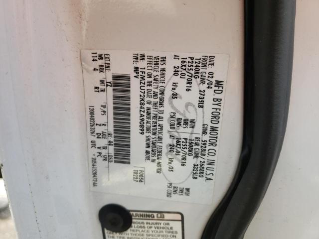 Photo 10 from auction – 2004 FORD EXPLORER X with VIN 1FMZU72K84ZA90899