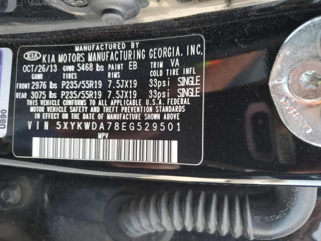 Photo 10 from auction – 2014 KIA SORENTO SX with VIN 5XYKWDA78EG529501