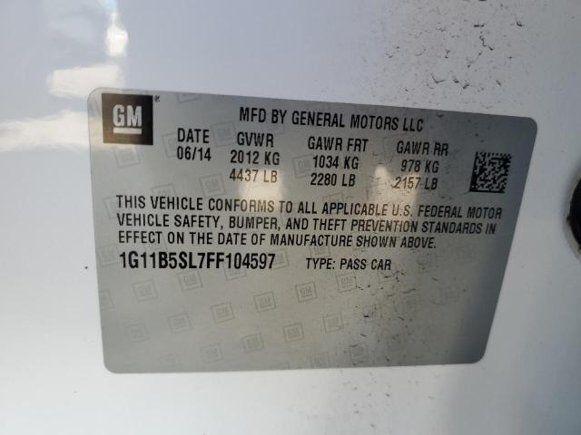 Photo 10 from auction – 2015 CHEVROLET MALIBU LS with VIN 1G11B5SL7FF104597