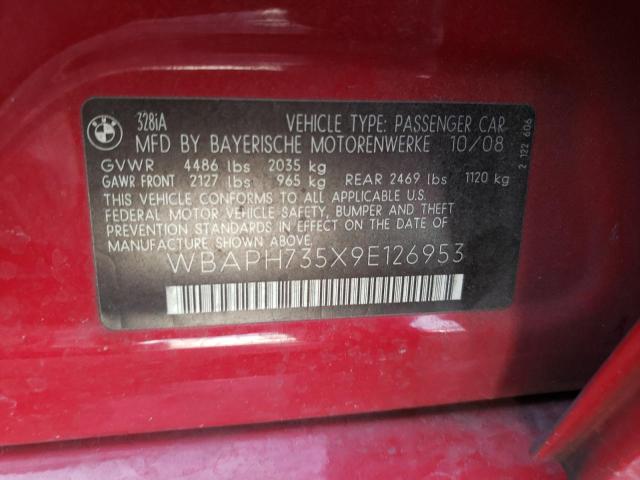 Photo 10 from auction – 2009 BMW 328 I with VIN WBAPH735X9E126953